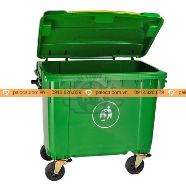 Thùng rác nhựa 660L giúp thu gom rác thải nhiều hơn