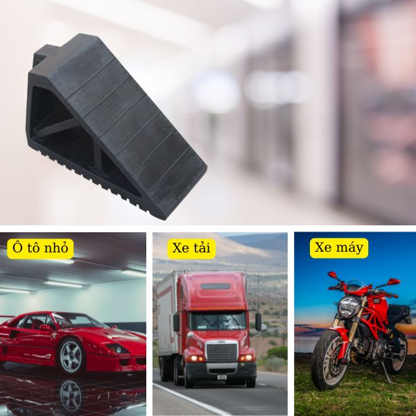 Cục chèn lùi giúp xe ô tô, xe máy không bị trượt dốc