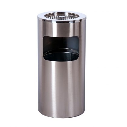 Thùng rác inox trắng gạt tàn