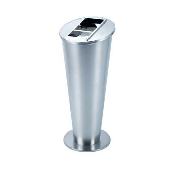 Thùng rác thân inox trắng có gạt tàn