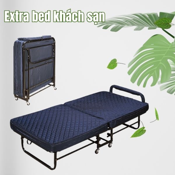 Mẫu giường phụ extra bed gấp gọn nệm 6cm