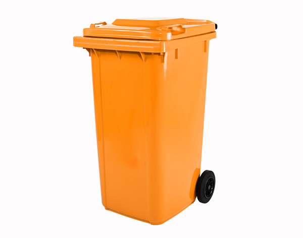 Thùng rác nhựa 120L màu cam nổi bật