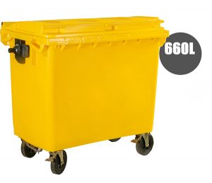 Trang bị thùng rác nhựa 660L màu vàng của Paloca nhằm giải quyết tốt vấn đề rác thải và môi trường
