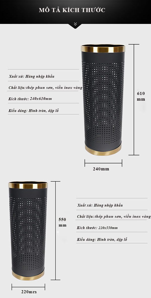 Cụ thể thông số kích thước