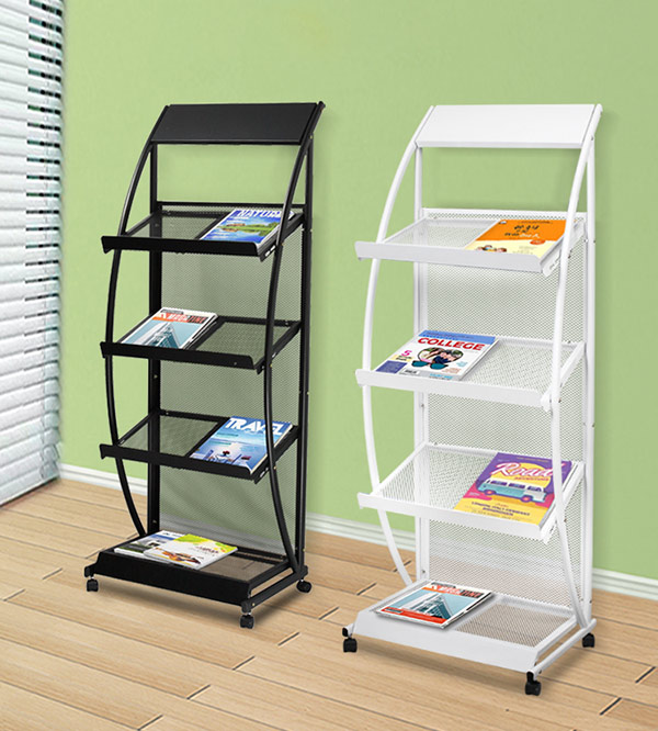 Kệ 4 tầng thép phun sơn đựng sách báo