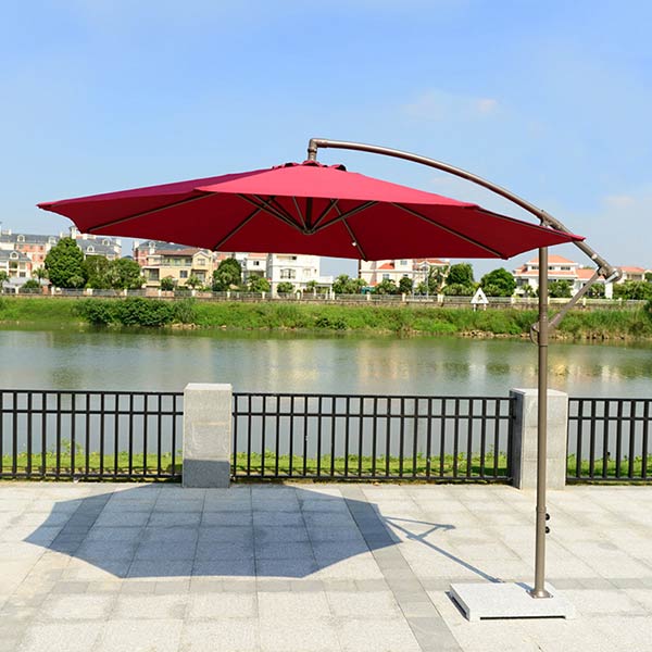 Mẫu ô lệch tâm ngoài trời màu đỏ